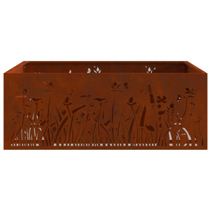 Φωτιά Καφέ 80 x 80 x 30 cm Ατσάλι Σκληρυθέν στον Αέρα - Pakobazaar