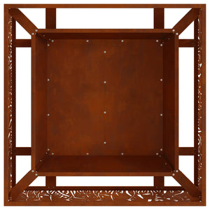 Φωτιά Καφέ 80 x 80 x 30 cm Ατσάλι Σκληρυθέν στον Αέρα - Pakobazaar