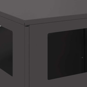 Φωτιά Μπολ Μαύρο 50 x 50 x 100 cm Ατσάλι Σκληρυθέν στον Αέρα
