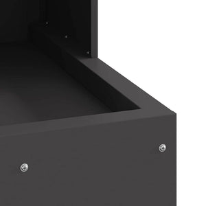 Φωτιά Μπολ Μαύρο 50 x 50 x 100 cm Ατσάλι Σκληρυθέν στον Αέρα