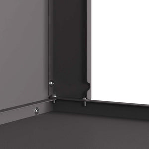 Φωτιά Μαύρο 60 x 40 x 96 εκ. Ατσάλι σκληρυθέν στον αέρα - Pakobazaar