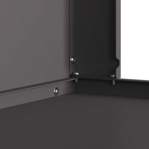 Φωτιά Μαύρο 80 x 50 x 96 εκ. Ψυχρής έλασης χάλυβας - Pakobazaar