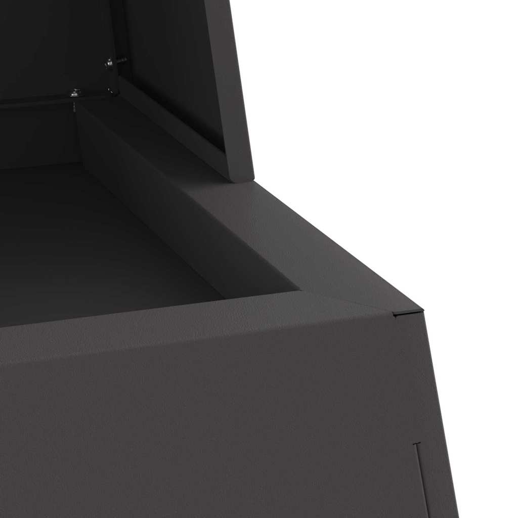 Φωτιά Μαύρο 60 x 35 x 100 εκ. Ατσάλι - Pakobazaar