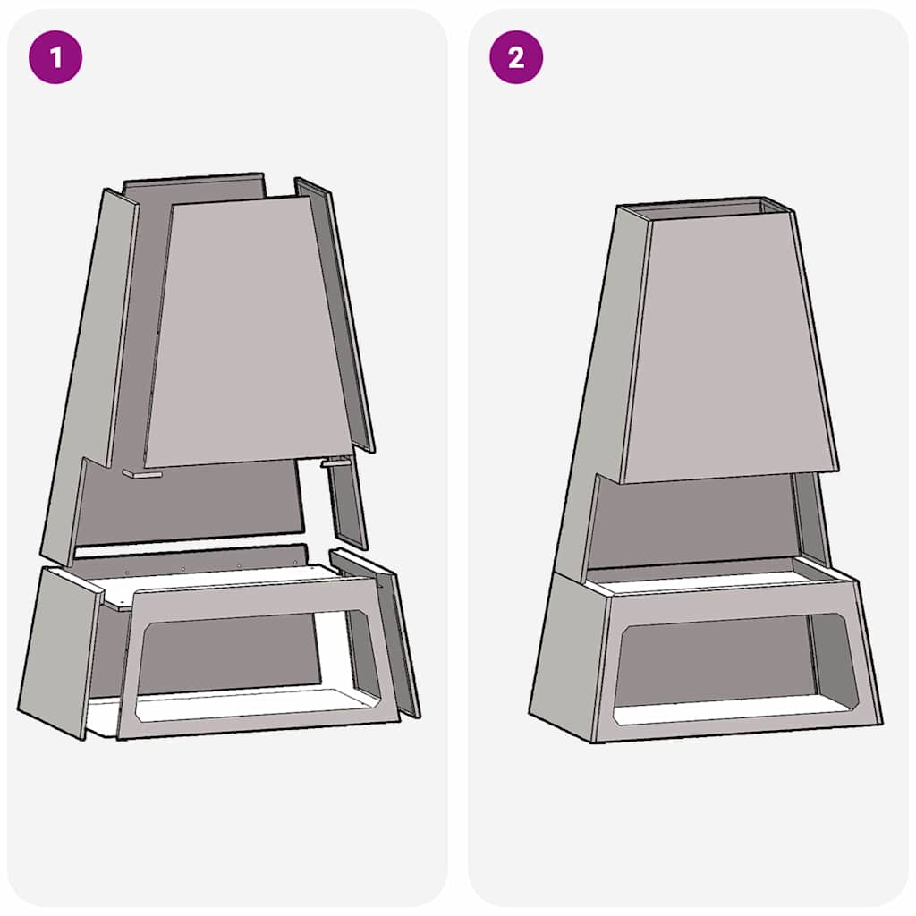 Φωτιά Μαύρο 60 x 35 x 100 εκ. Ατσάλι - Pakobazaar