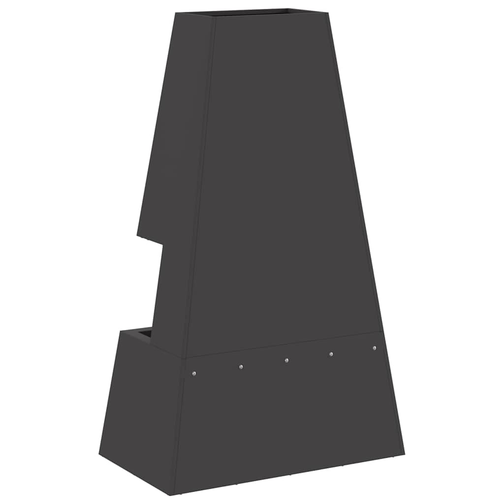 Φωτιά Μαύρο 60 x 35 x 100 εκ. Ατσάλι - Pakobazaar