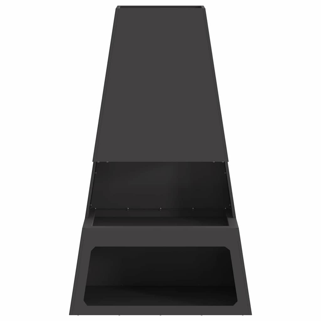 Φωτιά Μαύρο 60 x 35 x 100 εκ. Ατσάλι - Pakobazaar