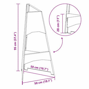 Φωτιά Μπολ Μαύρο 50 x 50 x 95 εκ Ατσάλι Σκληρυθέν στον Αέρα