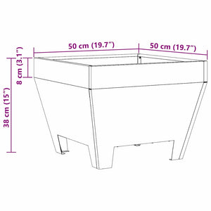 Φωτιά Μαύρο 50 x 50 x 38 εκ. Ατσάλι - Pakobazaar