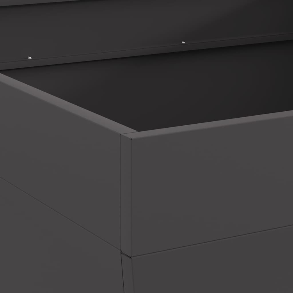 Φωτιά Μαύρο 80 x 80 x 43 εκ. Ατσάλι