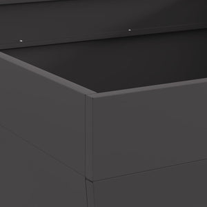 Φωτιά Μπολ Μαύρο 80 x 80 x 43 εκ. Ατσάλι Σκληρυθέν στον Αέρα