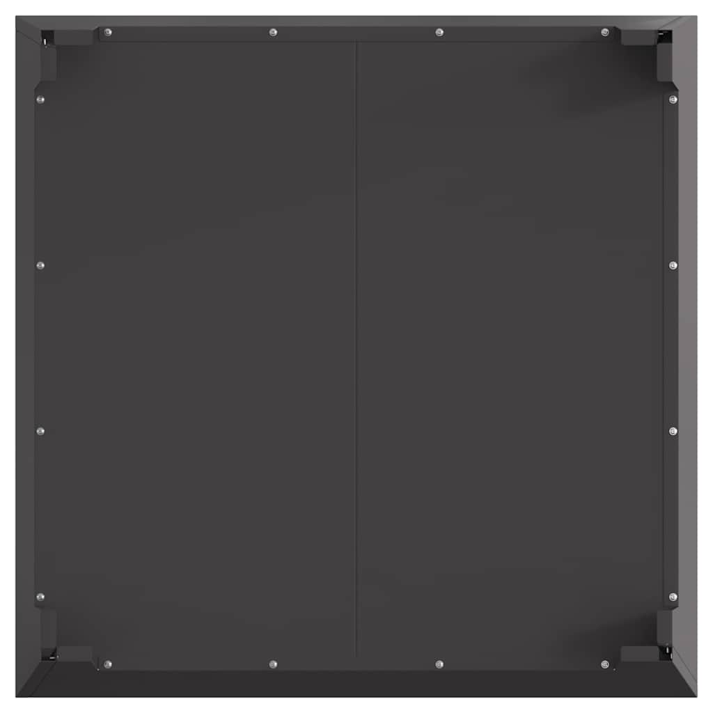 Φωτιά Μαύρο 80 x 80 x 43 εκ. Ατσάλι