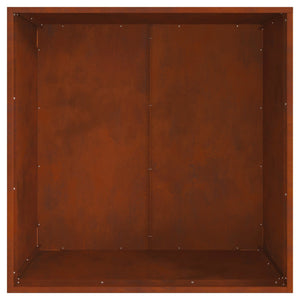 Φωτιά Καφέ 80 x 80 x 43 εκ. Ατσάλι Σκληρυθέν στον Αέρα - Pakobazaar