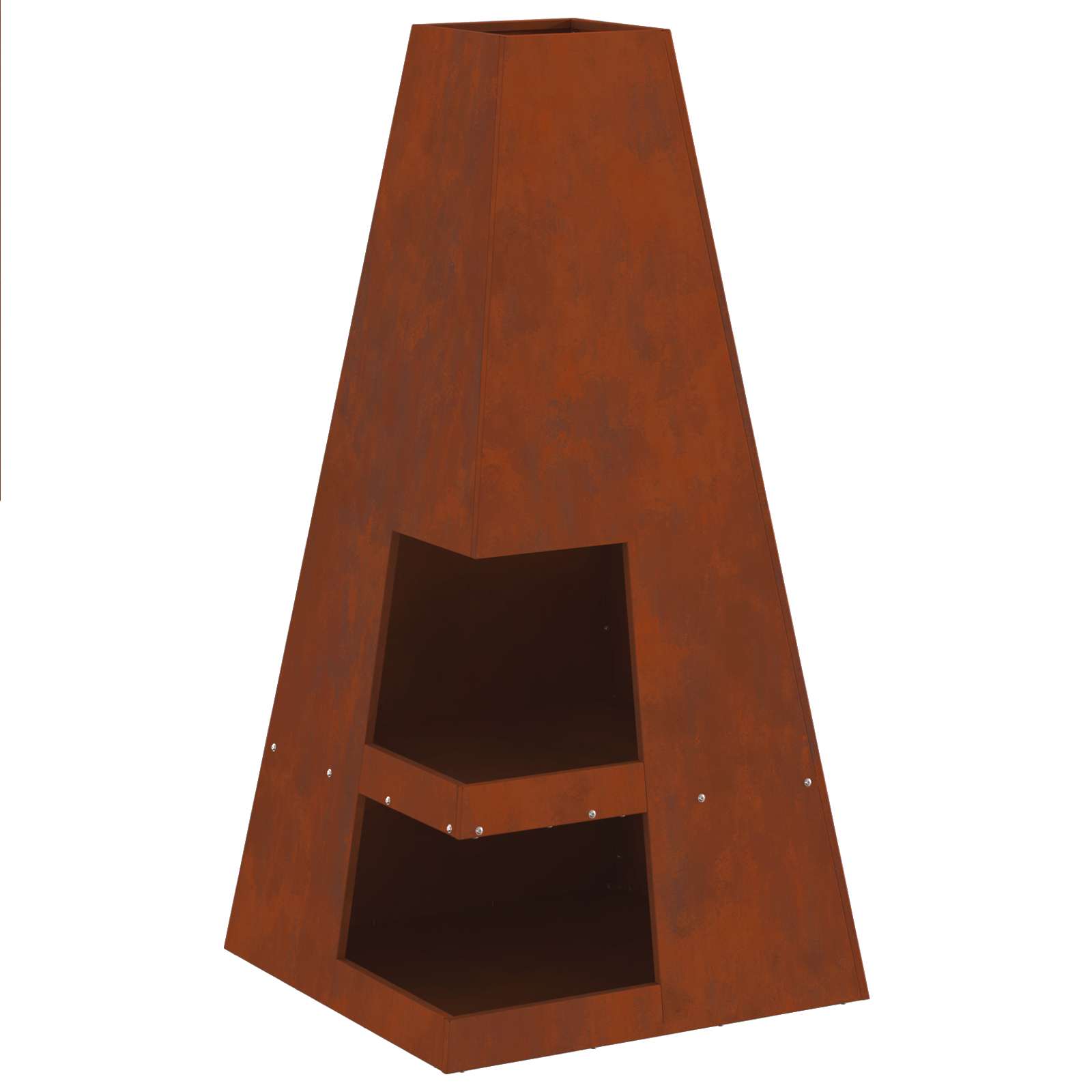 Φωτιά Καφέ 50 x 50 x 100 cm Ατσάλι Σκληρυθέν στον Αέρα