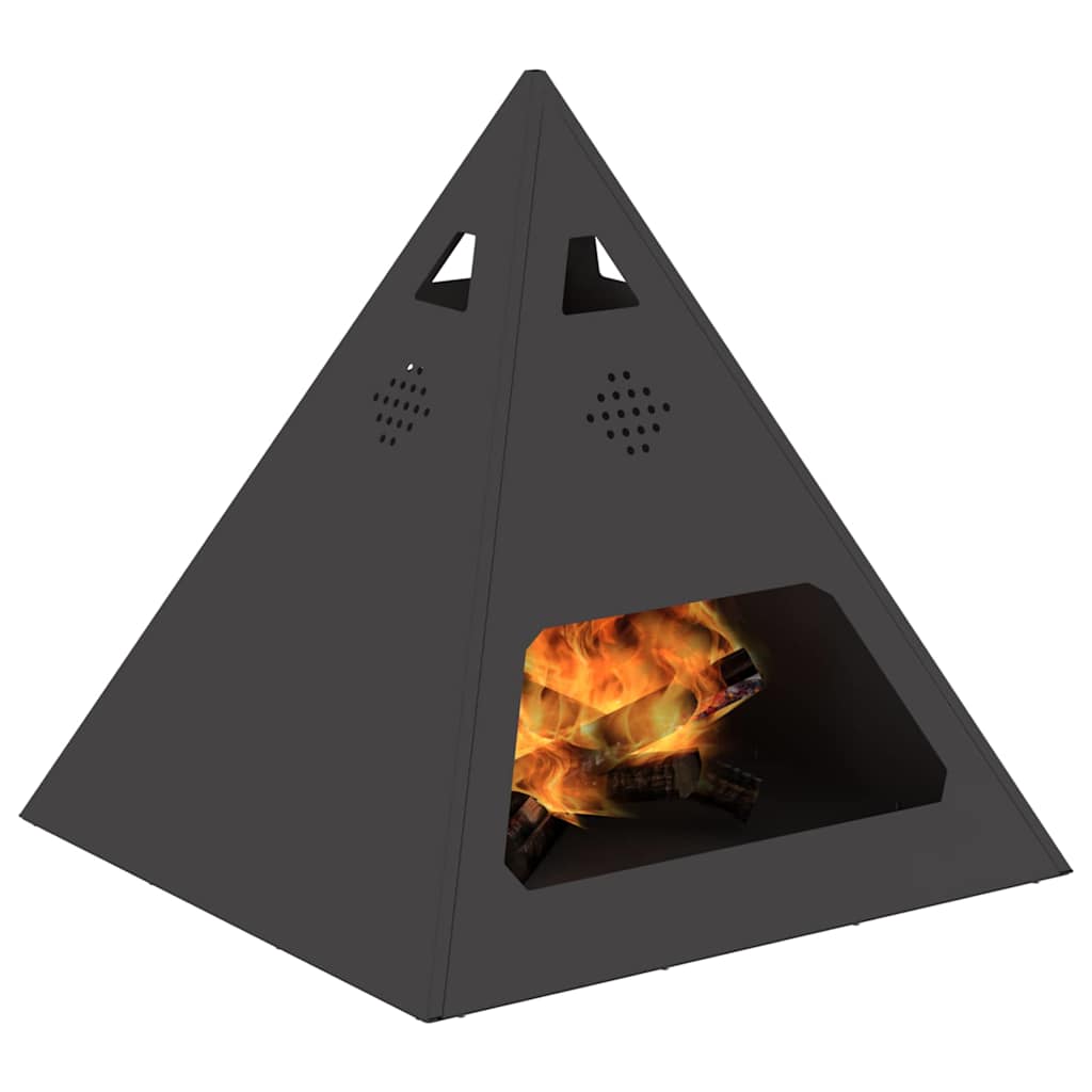 Φωτιά Μαύρο 50 x 50 x 51 εκ. Ατσάλι - Pakobazaar
