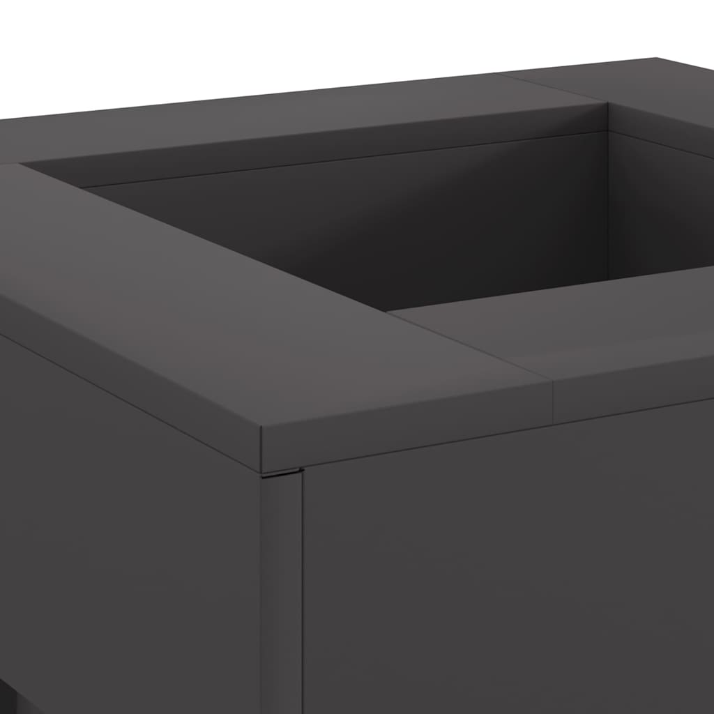 Φωτιά Μαύρο 60 x 60 x 30 cm Ατσάλι Σκληρυθέν στον Αέρα