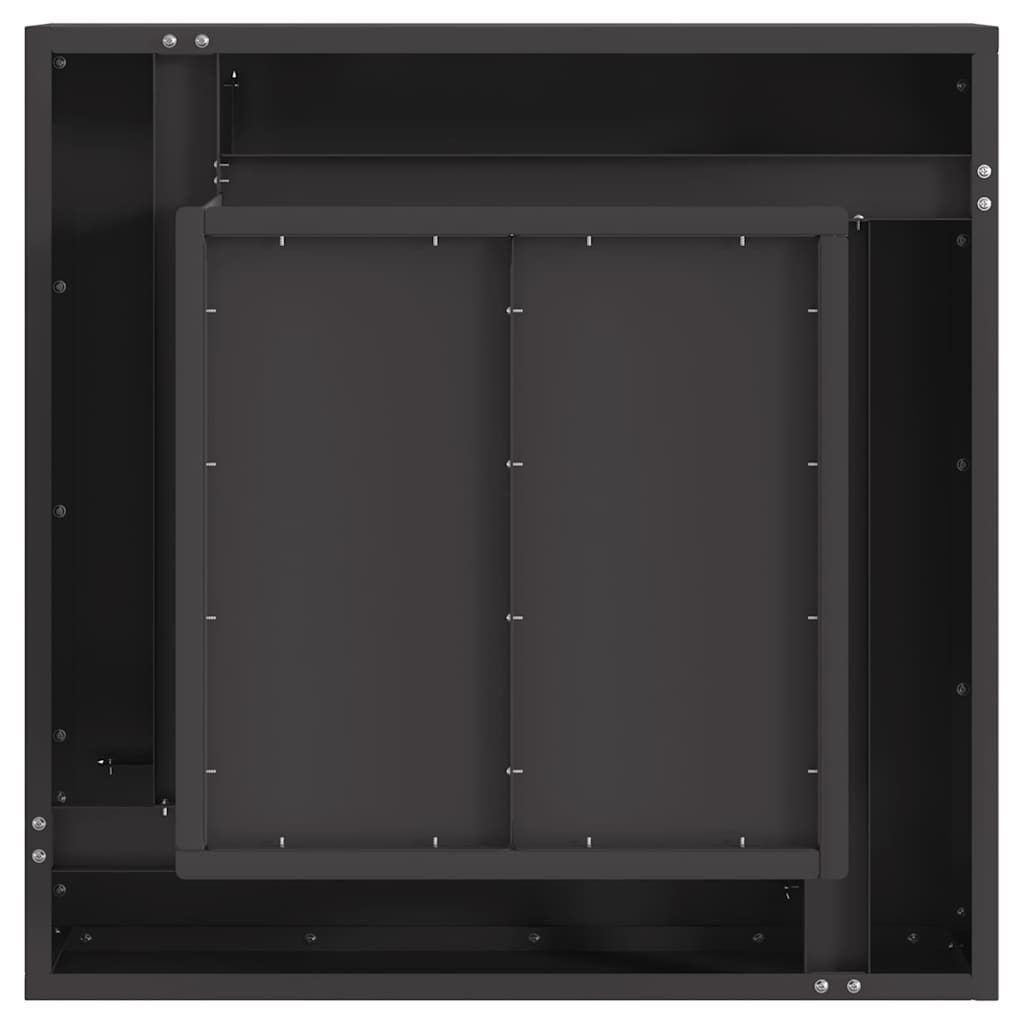 Φωτιά Μαύρο 60 x 60 x 30 cm Ατσάλι Σκληρυθέν στον Αέρα