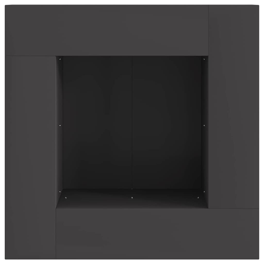 Φωτιά Μαύρο 60 x 60 x 30 cm Ατσάλι Σκληρυθέν στον Αέρα