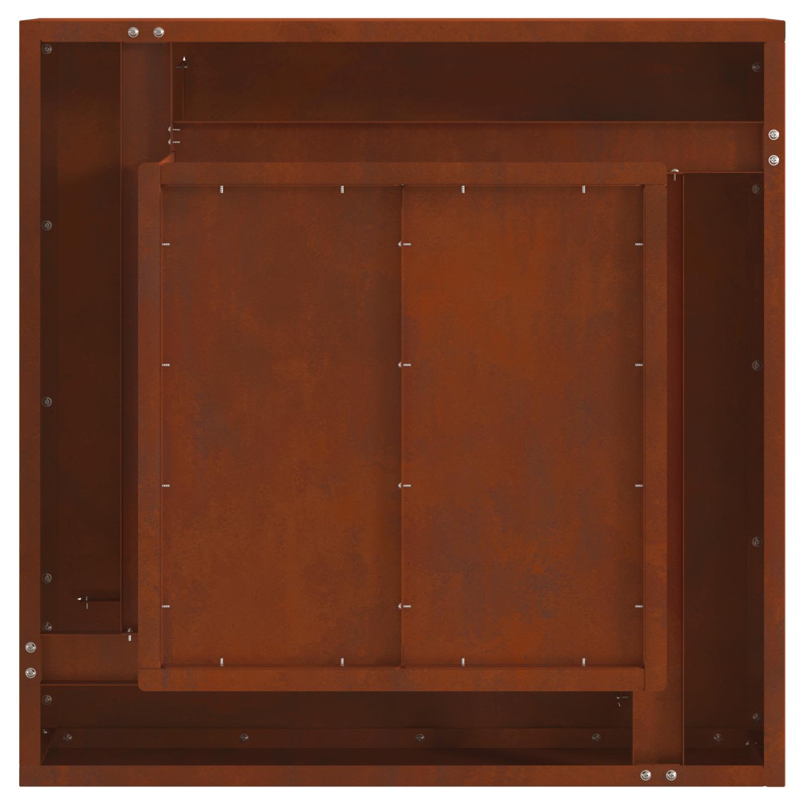 Φωτιά Καφέ 60 x 60 x 30 cm Ατσάλι Σκληρυθέν στον Αέρα - Pakobazaar