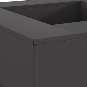 Φωτιά Μαύρο 80 x 80 x 40 cm Ατσάλι - Pakobazaar