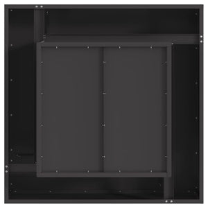Φωτιά Μαύρο 80 x 80 x 40 cm Ατσάλι - Pakobazaar