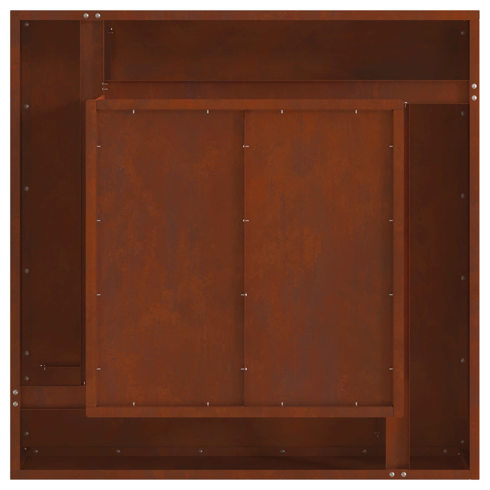 Φωτιά Καφέ 80 x 80 x 40 cm Ατσάλι Σκληρυθέν στον Αέρα - Pakobazaar