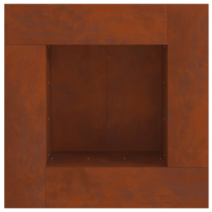 Φωτιά Καφέ 80 x 80 x 40 cm Ατσάλι Σκληρυθέν στον Αέρα - Pakobazaar