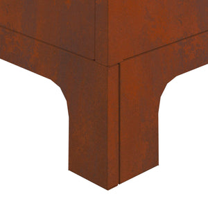Φωτιά Καφέ 50 x 50 x 70 cm Ατσάλι Σκληρυθέν στον Αέρα - Pakobazaar