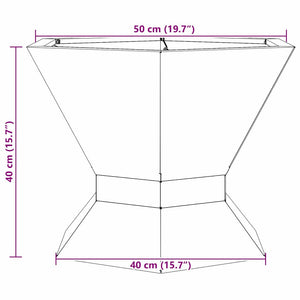 Φωτιά Μαύρο 50 x 50 x 40 cm Ατσάλι - Pakobazaar