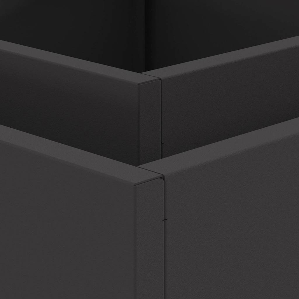 Φωτιά Μαύρο 60 x 60 x 30 cm Ατσάλι - Pakobazaar