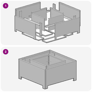 Φωτιά Μπολ Μαύρο 60 x 60 x 30 cm Ατσάλι Σκληρυθέν στον Αέρα