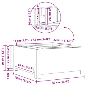 Φωτιά Μπολ Μαύρο 60 x 60 x 30 cm Ατσάλι Σκληρυθέν στον Αέρα