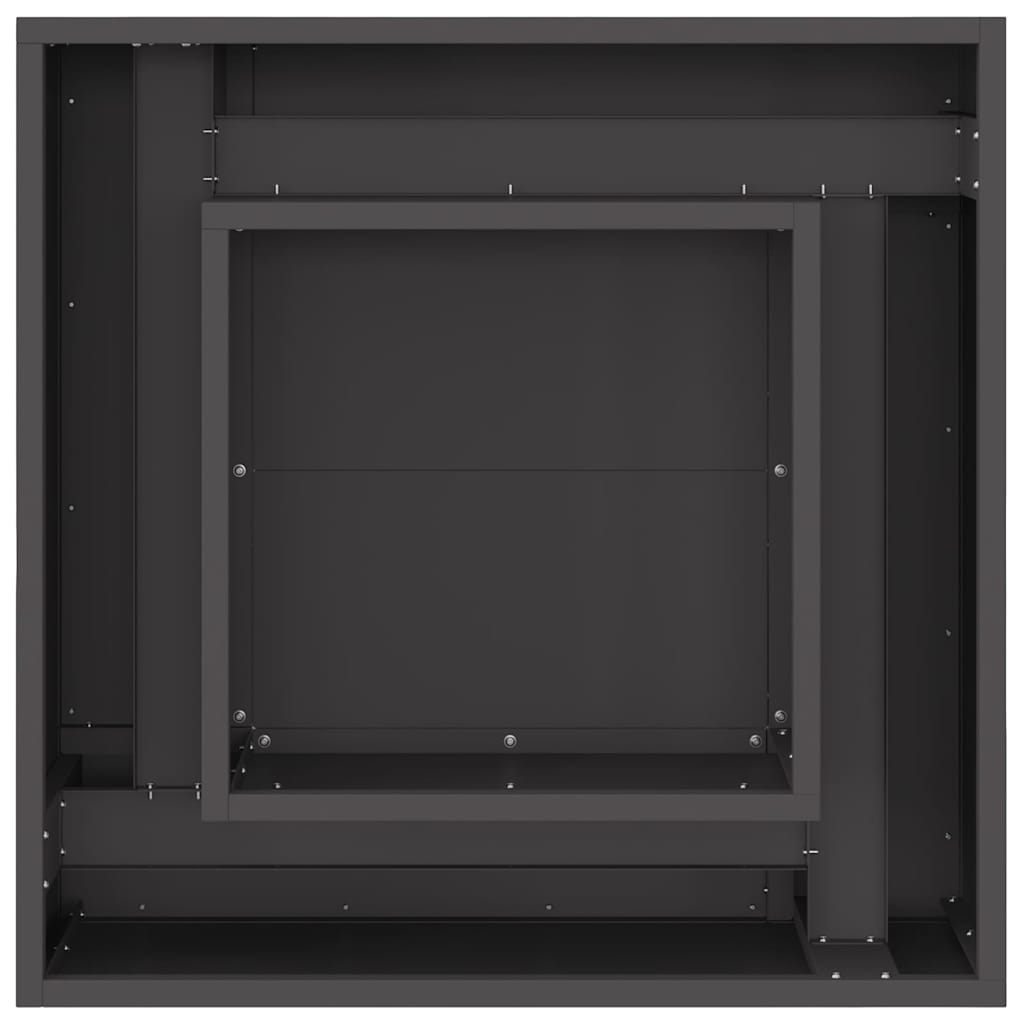 Φωτιά Μαύρο 60 x 60 x 30 cm Ατσάλι - Pakobazaar