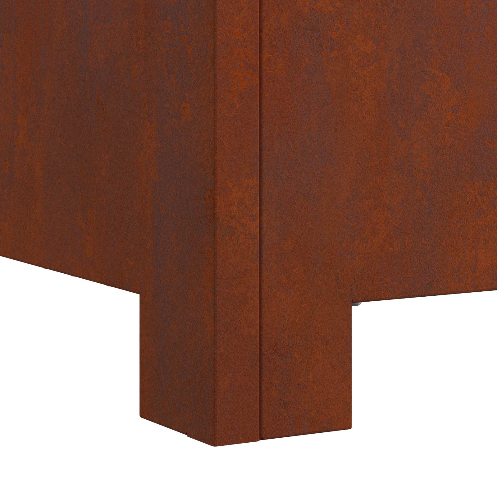 Φωτιά Καφέ 60 x 60 x 30 cm Ατσάλι Σκληρυθέν στον Αέρα - Pakobazaar