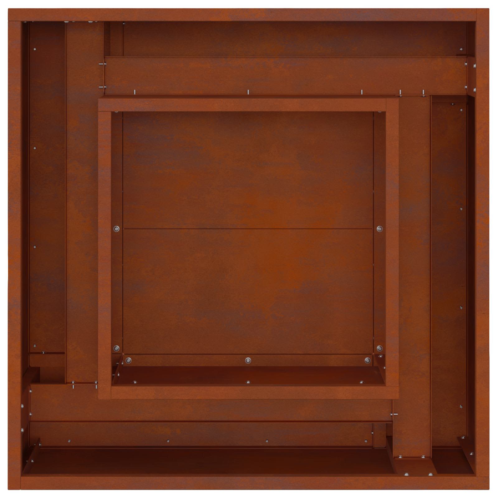 Φωτιά Καφέ 60 x 60 x 30 cm Ατσάλι Σκληρυθέν στον Αέρα - Pakobazaar