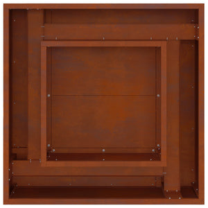 Φωτιά Καφέ 60 x 60 x 30 cm Ατσάλι Σκληρυθέν στον Αέρα - Pakobazaar