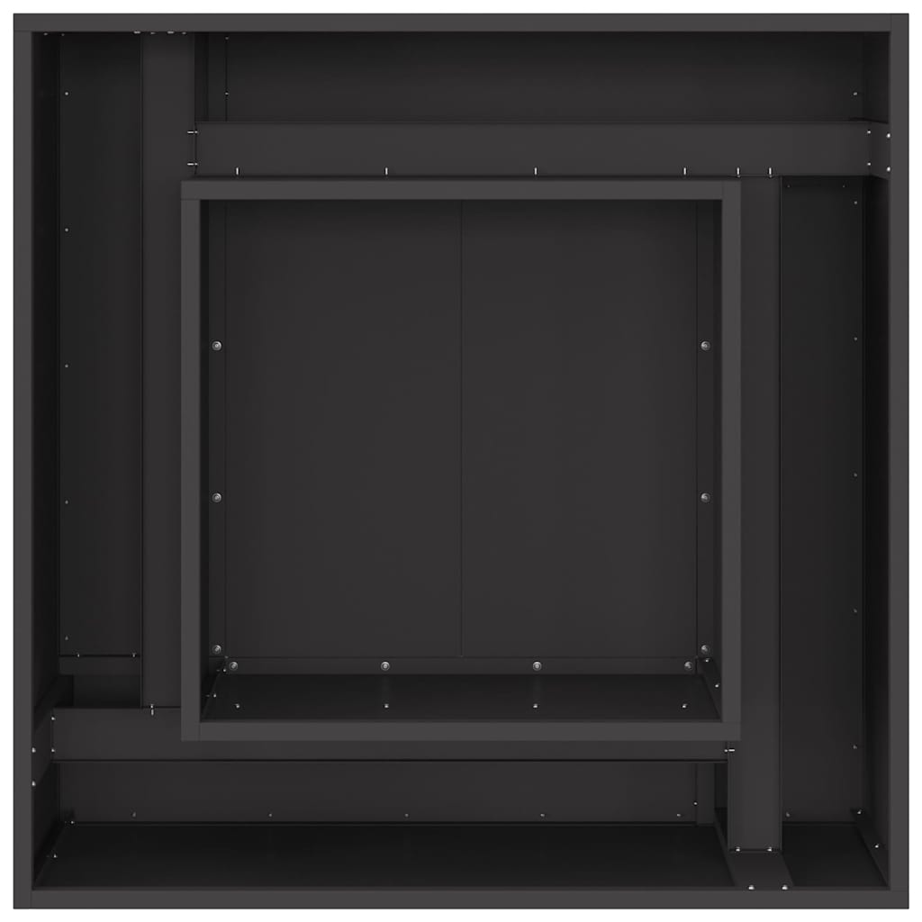 Φωτιά Μαύρο 80 x 80 x 40 cm Ατσάλι - Pakobazaar