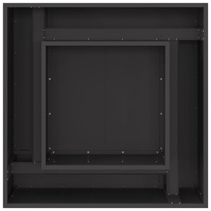 Φωτιά Μπολ Μαύρο 80 x 80 x 40 cm Ατσάλι Σκληρυθέν στον Αέρα - Pakobazaar