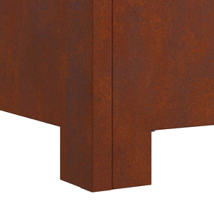 Φωτιά Καφέ 80 x 80 x 40 cm Ατσάλι Σκληρυθέν στον Αέρα - Pakobazaar