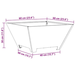 Φωτιά σε μπολ Μαύρο 60 x 60 x 30 cm Ατσάλι Σκληρυθέν στον Αέρα