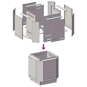 Σόμπα Φωτιάς Χωρίς Καπνό Καφέ 48 x 48 x 51 cm - Pakobazaar