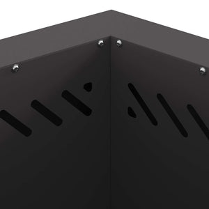 Σόμπα Φωτιάς Χωρίς Καπνό Μαύρο 48 x 48 x 51 cm Ατσάλι - Pakobazaar