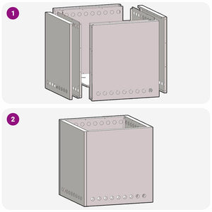 Σόμπα Φωτιάς Χωρίς Καπνό Καφέ 48 x 48 x 50 εκ - Pakobazaar