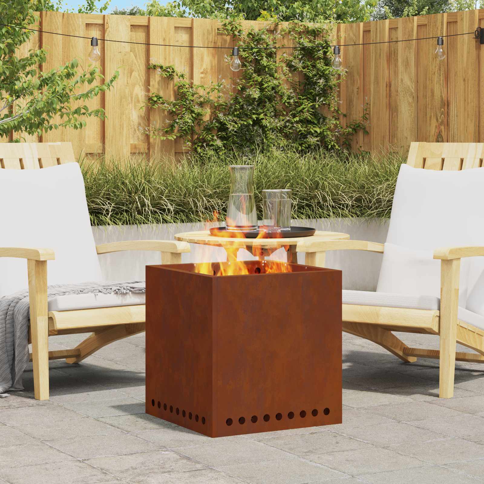 Σόμπα Φωτιάς Χωρίς Καπνό Καφέ 48 x 48 x 50 εκ - Pakobazaar