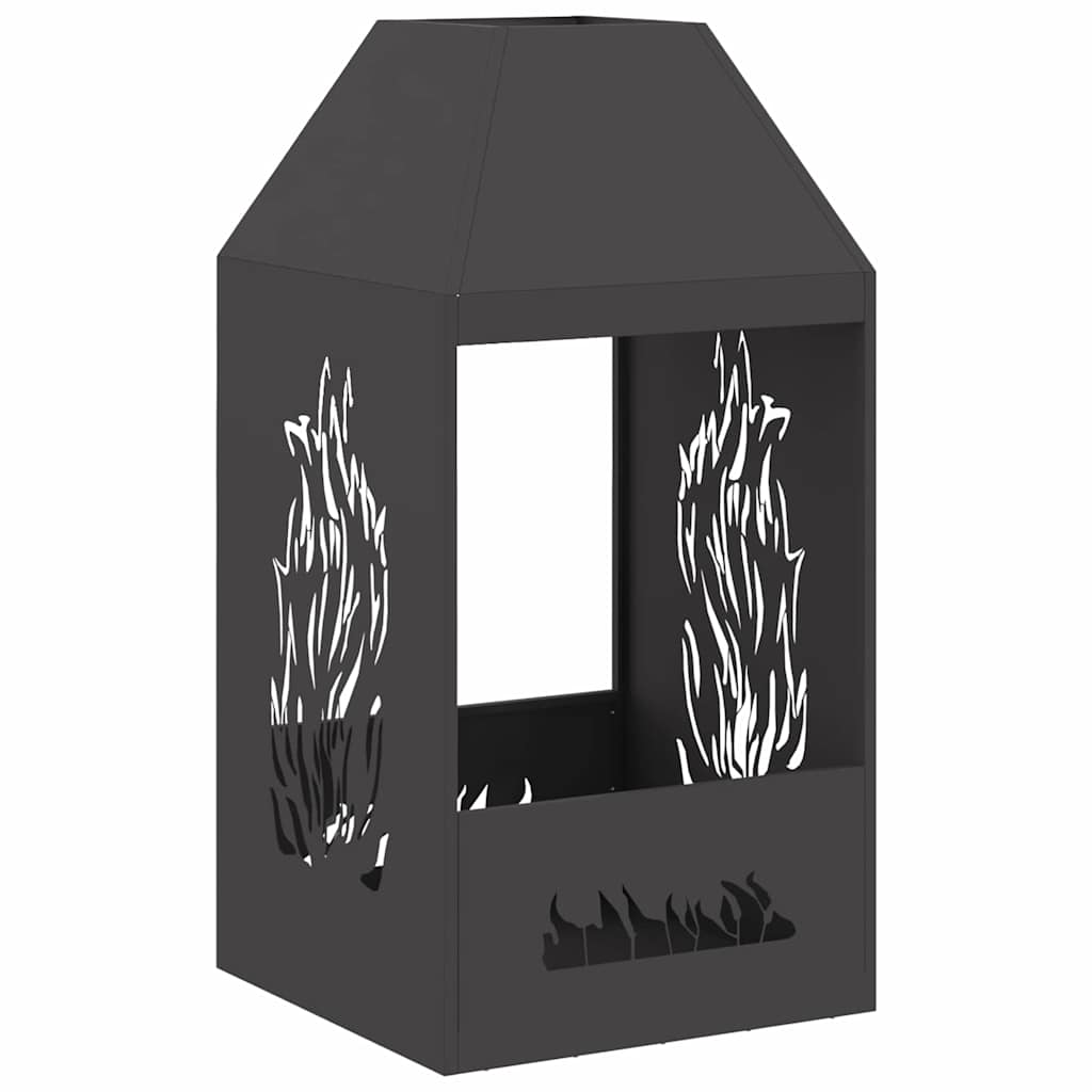 Φωτιά Μαύρο 50 x 50 x 100 cm Ατσάλι - Pakobazaar