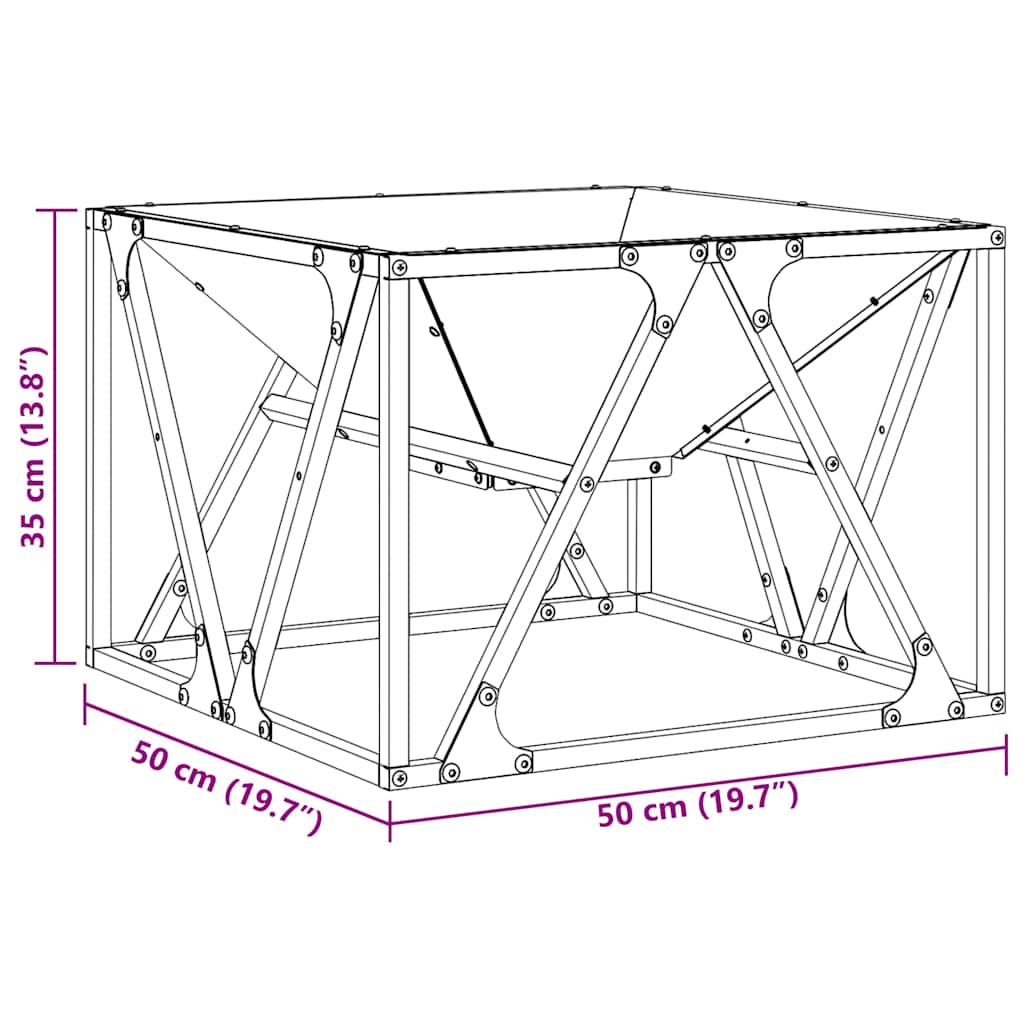 Φωτιά Μαύρο 50 x 50 x 35 cm Ατσάλι - Pakobazaar