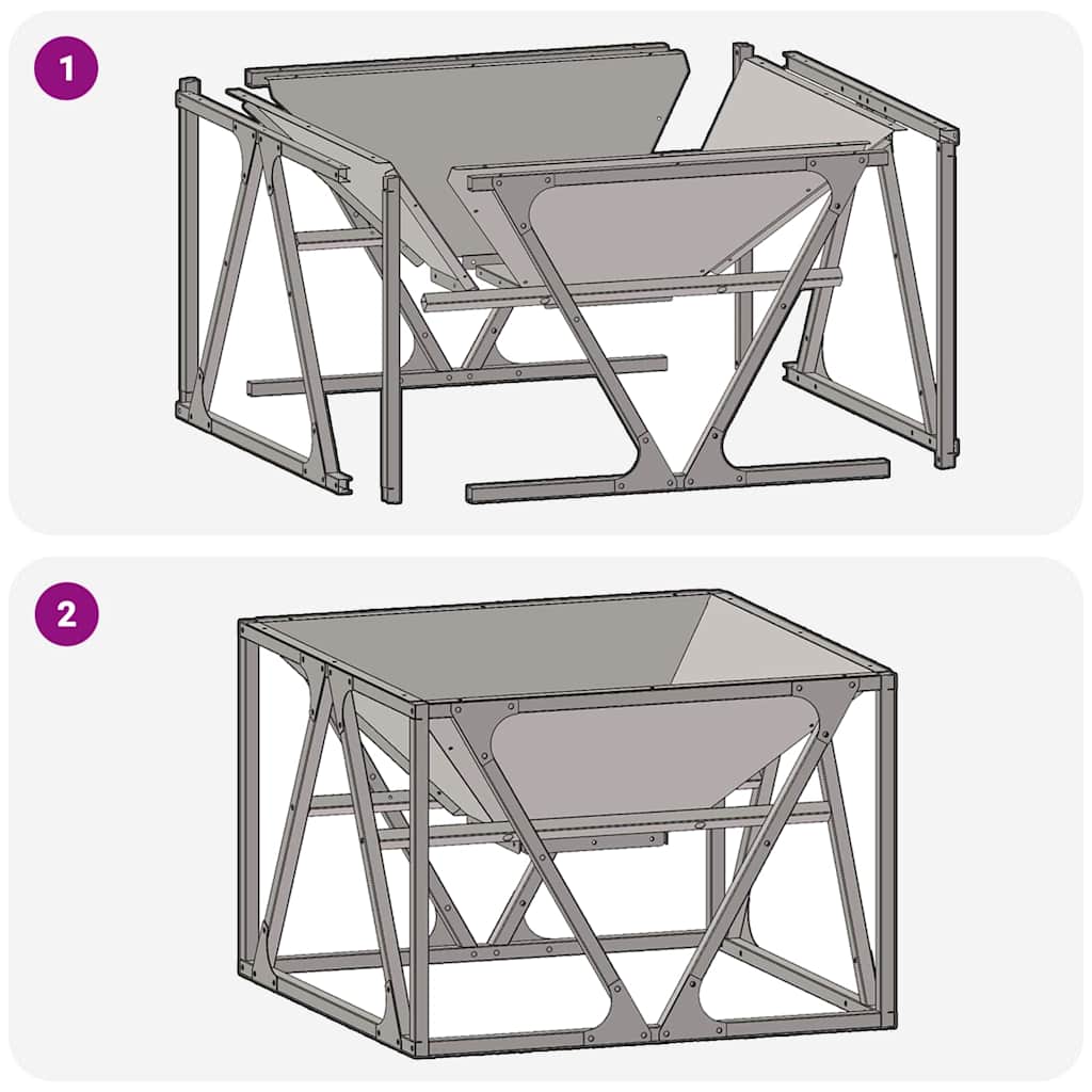 Φωτιά Καφέ 50 x 50 x 35 cm Ατσάλι Σκληρυθέν στον Αέρα - Pakobazaar