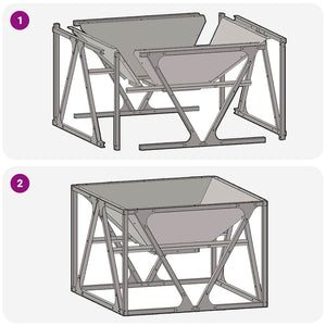 Φωτιά Καφέ 50 x 50 x 35 cm Ατσάλι Σκληρυθέν στον Αέρα - Pakobazaar