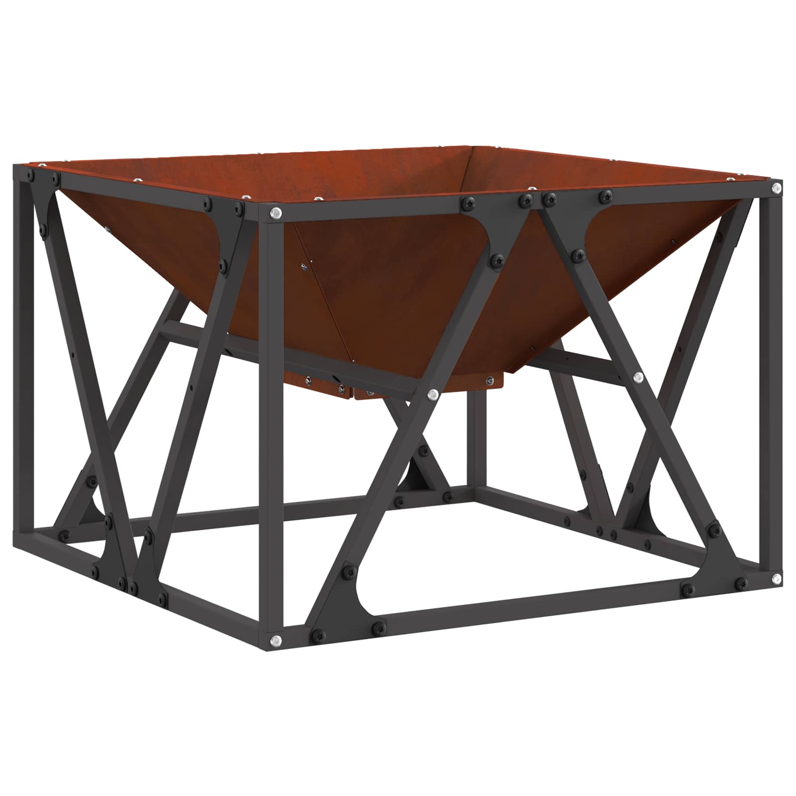Φωτιά Καφέ 50 x 50 x 35 cm Ατσάλι Σκληρυθέν στον Αέρα - Pakobazaar