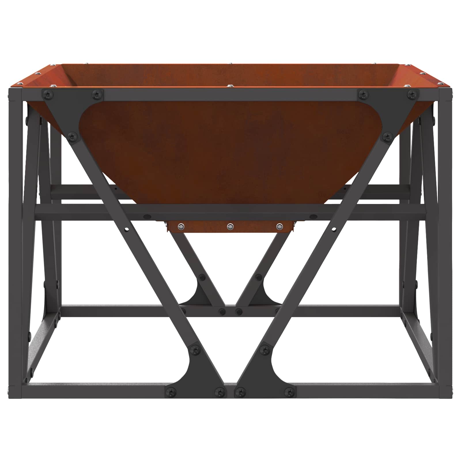 Φωτιά Καφέ 50 x 50 x 35 cm Ατσάλι Σκληρυθέν στον Αέρα - Pakobazaar