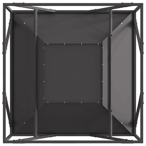 Φωτιά Μαύρο 80 x 80 x 40 cm Ατσάλι - Pakobazaar